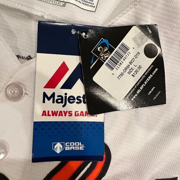 ORIOLES MAJESTIC JERSEY NEW SIZE LARGE DAVIS #19 - Picture 4 of 11